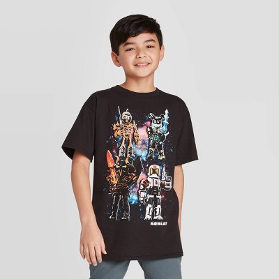 Boys Short Sleeve Roblox T Shirt Black Target - roblox shirt isnt loading