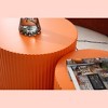 MDF Nesting Table Set of 2,Handcraft Round Coffee Table for Living Room/Leisure Area, Orange - 4 of 4