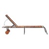 vidaXL Patio Sun Lounger Natural wood and black steel - 3 of 4