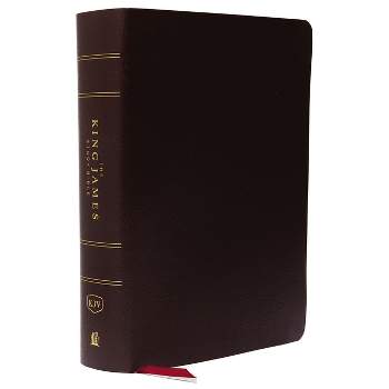 The King James Study Bible, Bonded Leather, Burgundy, Indexed, Full-Color Edition - Large Print by  Thomas Nelson (Leather Bound)