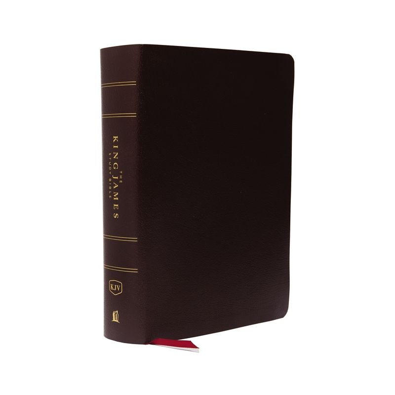 The King James Study Bible, Bonded Leather, Burgundy, Indexed, Full-Color Edition - Large Print by  Thomas Nelson (Leather Bound), 1 of 2