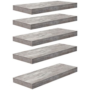 5 Pack 16 Inch Sorbus Long Floating Wall Shelves for Bedroom, Decor, Kitchen, Living Room - for Trophies, Frames, Bookshelf - 1 of 4