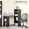 Aghana Digitals Black Home Office Writing Desk with 6-Tier Storage Shelves, Engineered Wood - 3 of 4