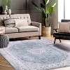 Washable Vintage Rug Non Slip Low Pile Rug Soft Throw Floor Cover Floral Foldable Indoor Carpet for Living Room Bedroom Playroom Nursery - 3 of 4