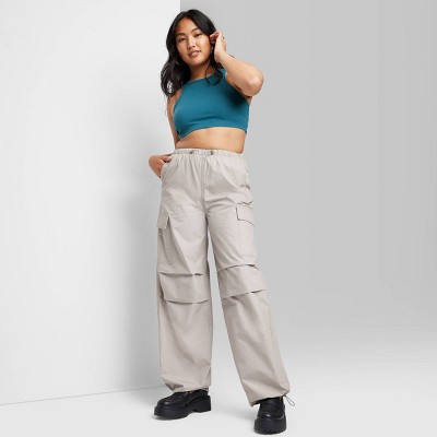 Women's High-Rise Cargo Parachute Pants – Wild Fable – AGRI STAR S.A.