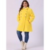 Agnes Orinda Women's Plus Size Winter Fashion Double Breasted with Pockets Warm Pea Coats - 3 of 4