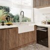 33-inch Fireclay Farmhouse Apron Kitchen Sink with LED Function Kitchen Faucet Combo - 2 of 3