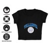 Women's Villanova University Classic Seal Cap Sleeve Baby Rib Crop Top Black - 4 of 4