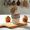 Unique Bargains Disposable Baking Cups Wood Pulp Paper PE Coating Reddish Brown Khaki 2.36"x1.77" 50 Pcs - 2 of 4