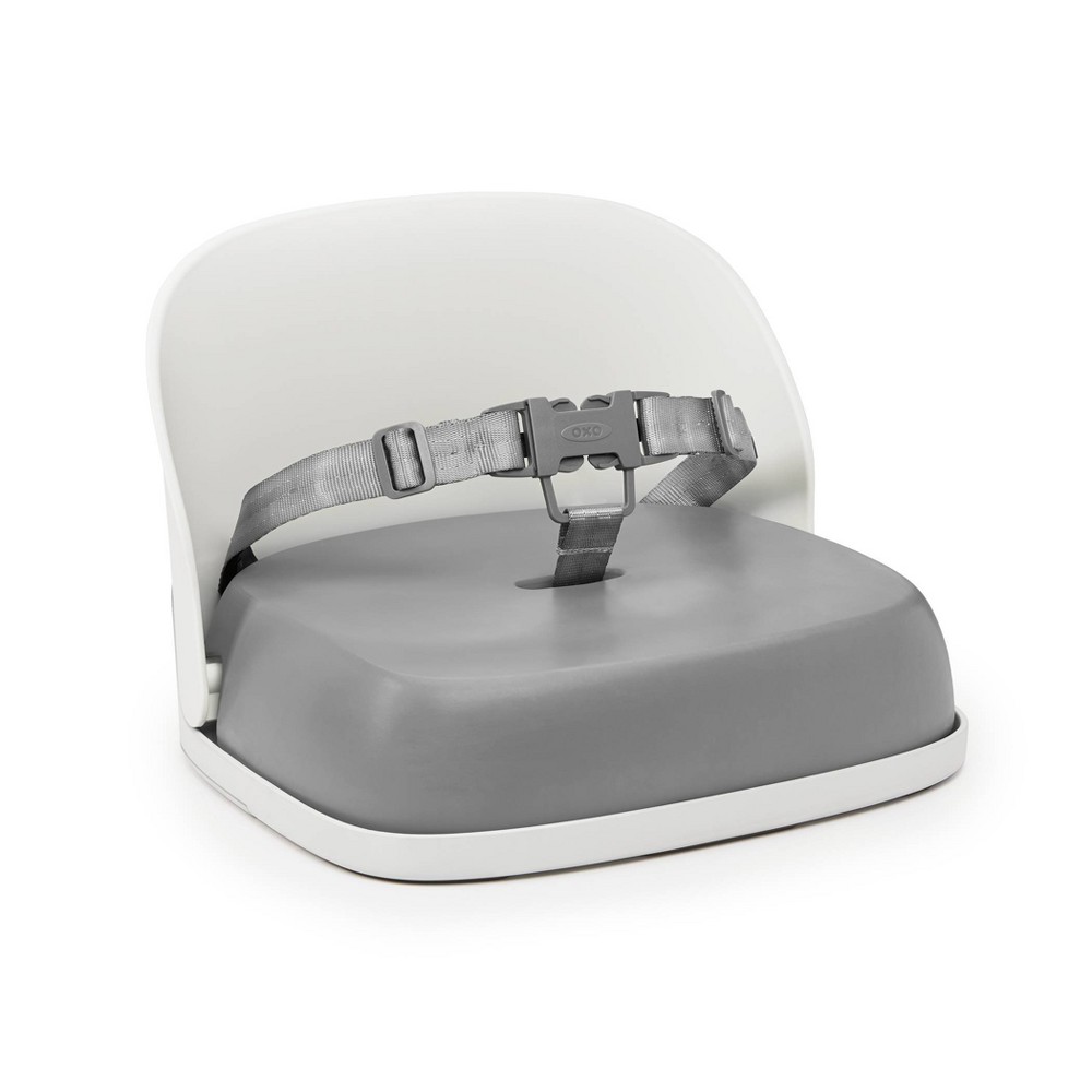 Photos - Car Seat Oxo TOT Perch Booster Seat With Straps - Gray: Foam, Plastic, 3-Point Harness, Solid Pattern 