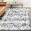 Washable Vintage Area Rug, Distressed Ultra-Thin Non-Slip Low Pile Stain Resistant Carpet for Living Room, Bedroom - 4 of 4