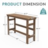 Hyleory 60" Long Counter Height Outdoor Dining Table, Patio Rectangle HDPE Bar Table for Bar Stools - 4 of 4