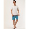 Lars Amadeus Men's Summer Color Block Shorts Drawstring Stripe Swim Beach Board Shorts - 4 of 4