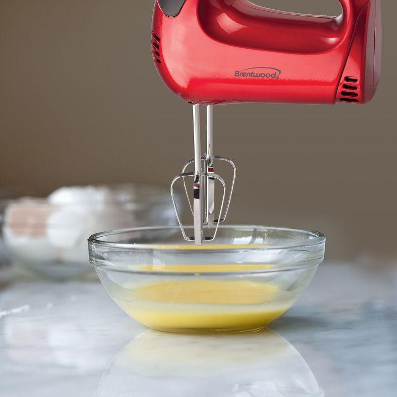 Brentwood 5-Speed Hand Mixer (Red), 2 of 5