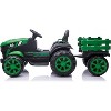 12V Kids Ride On Tractor with Trailer, Electric Farm Vehicle with Remote Control, Dual Motors, LED Lights, Music & Engine Sounds, for Ages 3-7 - 3 of 4