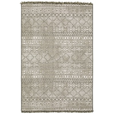 Oriental Weavers Gillian 4925A Beige/ Black Indoor/Outdoor Area Rug - 6'7" x 9'2"