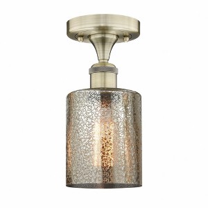 Cobbleskill - 1 Light Semi-Flush Mount In Art Deco Style-9.75 Inches Tall and 5 Inches Wide - 1 of 1
