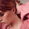 18K Gold Plated Spike Hoop Earrings - Handmade Minimalist CZ Design, Hypoallergenic Everyday Wear - 3 of 4