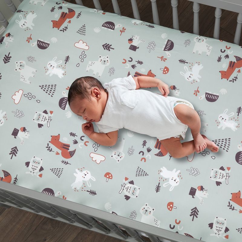 Bedtime Originals Animal Alphabet 3-Piece Infant Nursery Baby Crib Bedding Set, 4 of 10
