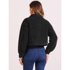Allegra K Women's Lapel Faux Fur Button Down Long Sleeve Casual Short Jackets - 3 of 4