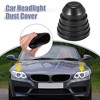 Unique Bargains Rubber Housing Seal Cap Car Headlight Dust Cover 2.56"x2.83" Black 4 Pcs - 2 of 4