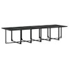 vidaXL Patio Dining Set with Cushions Garden Outdoor Furniture Black Textilene - 3 of 4