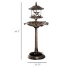 VisioGear Bird Baths, 3-In-1 Bird Bath Outdoor Decor with Base, Outdoor Bird Baths with Large Space, Bronze, 19.75"*19.75"*44.5" - 3 of 4