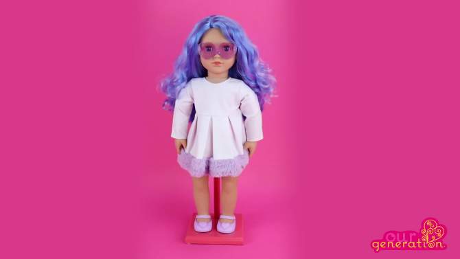 Our Generation Veronika 18&#34; Fashion Doll with Blue/Purple Hair, 2 of 11, play video