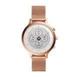 Fossil Hybrid Smartwatch HR Charter 42mm - Rose Gold-Tone Stainless Steel Mesh