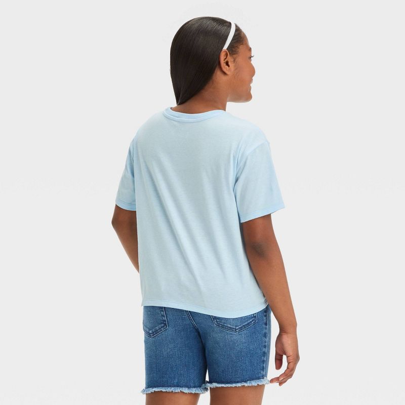 Girls&#39; USA Popsicles Boxy Short Sleeve Graphic T-Shirt - Light Blue, 3 of 4