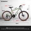 NicBex 24" Mountain Bike with Front Suspension for Teens,21-Speed Shifter Lever with Gear Indicator,High Carbon Steel Frame,Disc Brake - 2 of 4