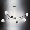 Urban Ambiance Luxury Minimalist Indoor Chandelier,  5-7/8''H x 50"W x 50''D,  Matte Black Finish, UHP4982 - 3 of 4