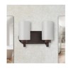 Sunset Lighting Dalton 2-Light Vanity 100W Opal Etched Glass , Provincial Bronze Finish - 3 of 4