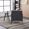 Sapphtopaz Modern Accent Chair with Pillow Upholstered Lounge Reading Chair with Wood Frame Comfy Arm Chair for Living Room, Bedroom - 3 of 4