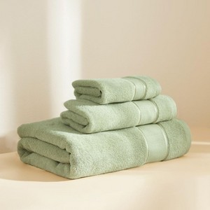 BAGOKIE 100% Turkish Cotton Bath Towels Set 6 Piece - 1 of 4