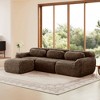 L-Shaped Sectional Sofas with Throw Pillows, 32D High-Density Sponge, and Movable Ottoman - 2 of 4