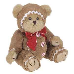 Bearington Gingerbeary Holiday Plush Stuffed Animal Teddy Bear in Gingerbread Man Suit, 10 inches - 1 of 3
