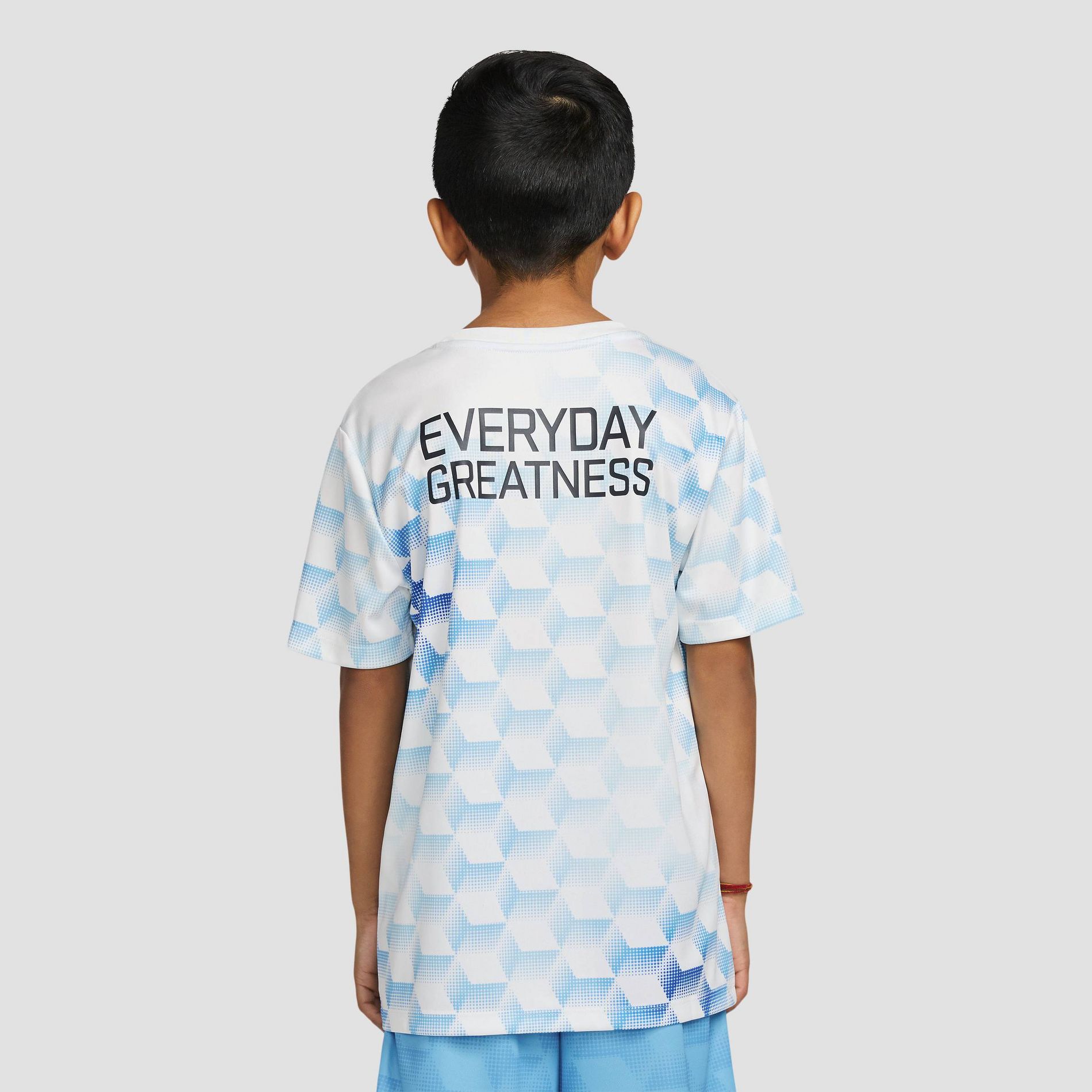 Boys' Messi Front and Back Short Sleeve Jersey - White