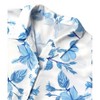 Nlife Women Lapel Collar Floral Print Button Down Long Sleeve Elastic Cuff Shirt - 4 of 4