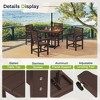 Arceso Outdoor Dining Set with Umbrella Hole, HDPS Patio Furniture - 4 of 4