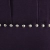 Dawn Tufted Round Ottoman Nailhead Accents, Purple Velvet - 2 of 4