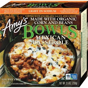 Amy's Gluten Free Frozen Light in Sodium Organic Mexican Casserole Bowl - 9.5oz - 1 of 4