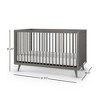 Child Craft Cranbrook 4-in-1 Convertible Crib, Converts to Day Bed, Toddler Bed and Full Size Bed, 3 Mattress Positions, Baby Safe Finish (Lunar Gray) - 4 of 4