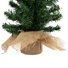 Northlight 1.5 FT Unlit Artificial Christmas Tree Mixed Green Pine in Burlap Base - 4 of 4