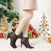 Allegra K Women's Pointed Toe Side Zip Stiletto High Heel Ankle Boots - 2 of 4
