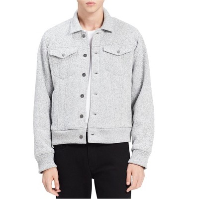 Calvin Klein Mens Bonded Fleece Trucker Jacket