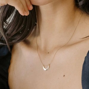 La Luna Necklace in Gold, Rose Gold, Silver - Honeycat - 1 of 4
