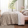 Bedsure | 2/3 Pcs Floral Printed Reversible Sage Green Comforter Set Queen Size Soft Designed Plants Pattern Bedding Set - 4 of 4