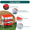 Chicken Nesting Boxes, 6 Hole Metal Chicken Laying Box with Removable Trays and Roll Out Egg Collection for Chicken Coop, Easy Cleanable - 2 of 4