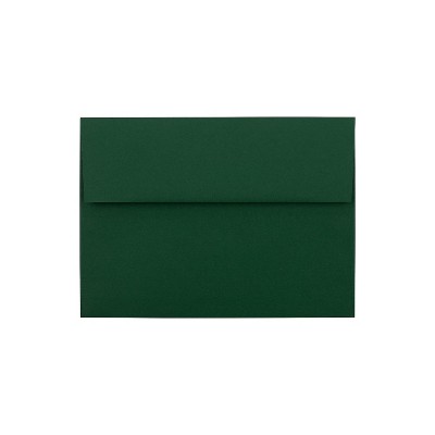 JAM Paper A7 Invitation Envelope 5 1/4" x 7 1/4" Dark Green 250/Box (263917095H)